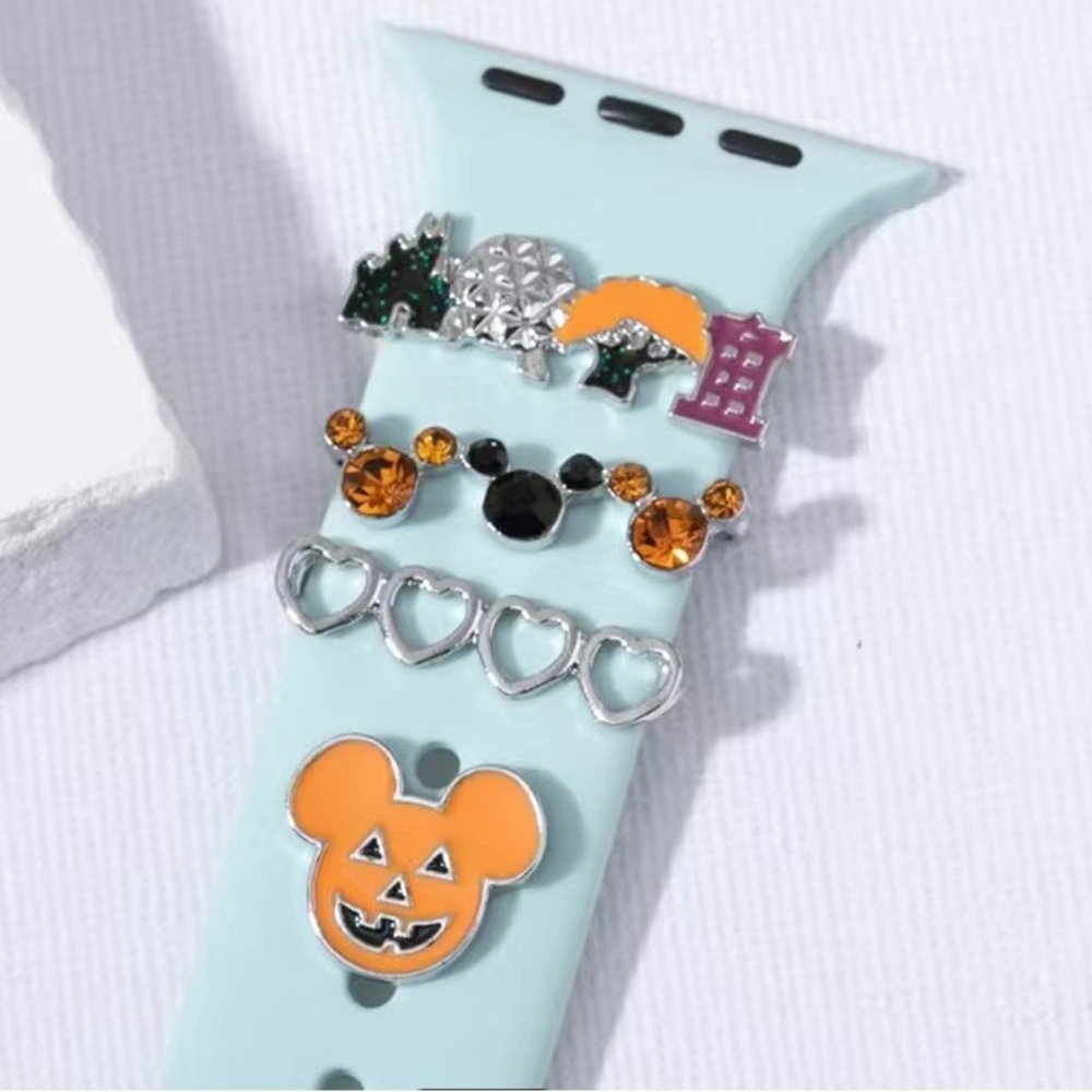 Disney Mickey Mouse iWatch and Magic Band charms. 4 silver watch band chโฆ - Picture 2 of 4